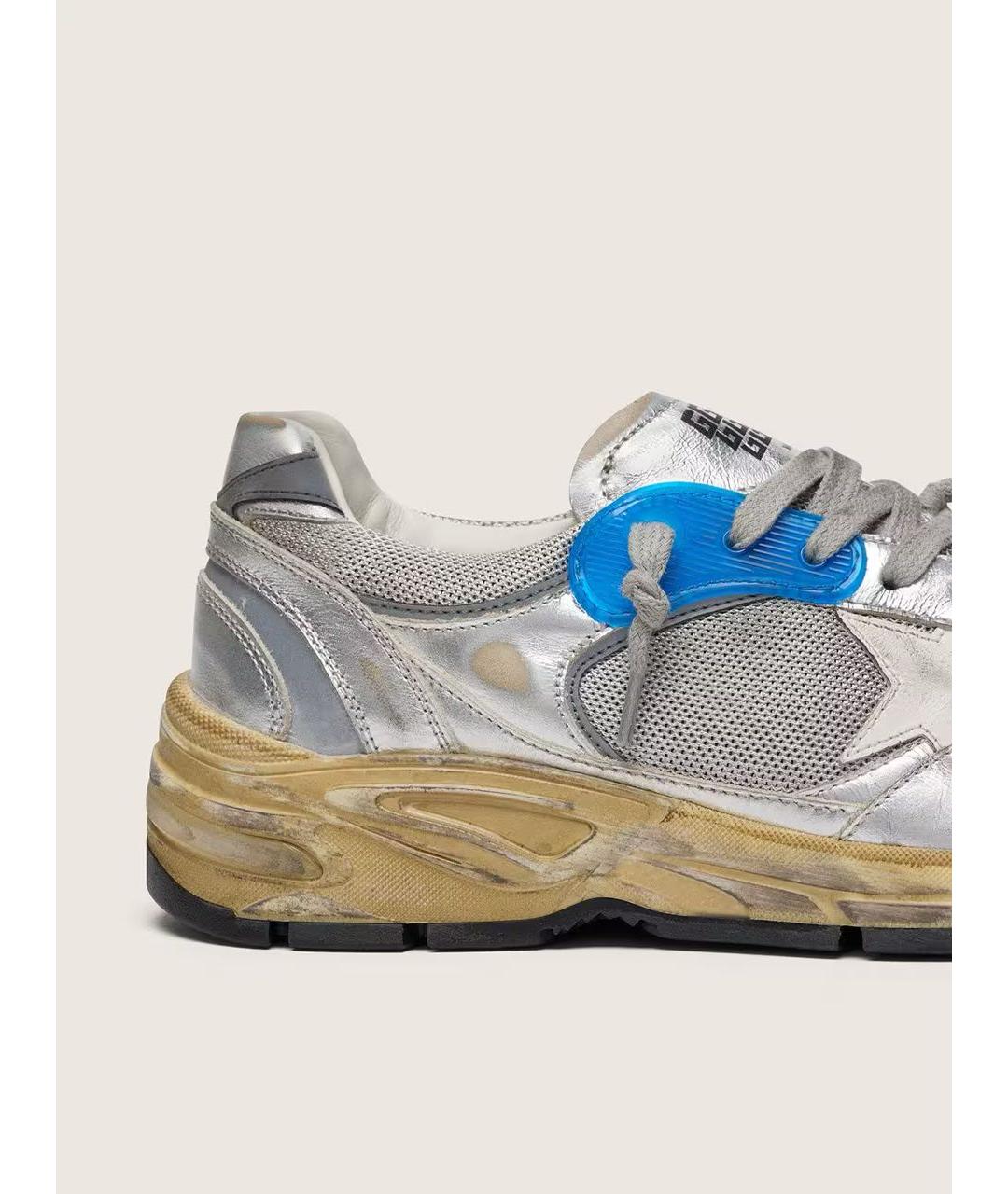 GOLDEN GOOSE DELUXE BRAND Серые кожаные кроссовки, фото 4