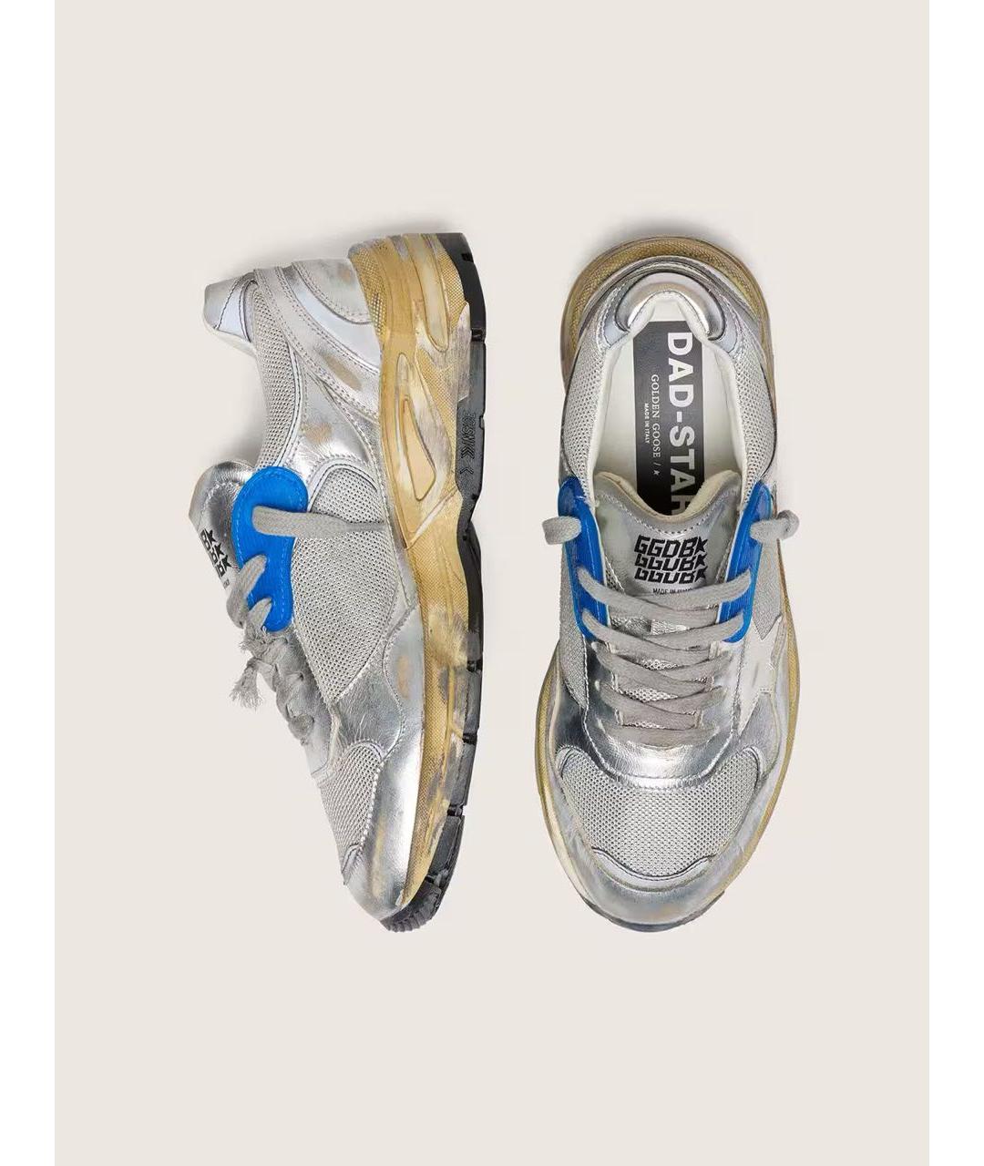 GOLDEN GOOSE DELUXE BRAND Серые кожаные кроссовки, фото 3