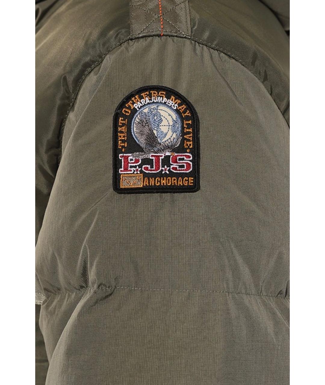 PARAJUMPERS Хаки полиамидовый пуховик, фото 3