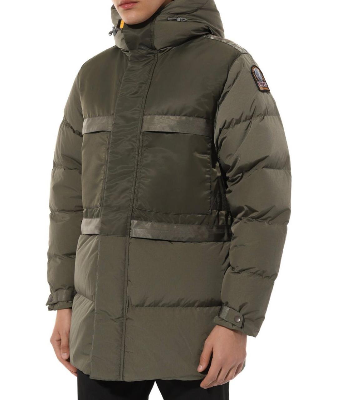 PARAJUMPERS Хаки полиамидовый пуховик, фото 4