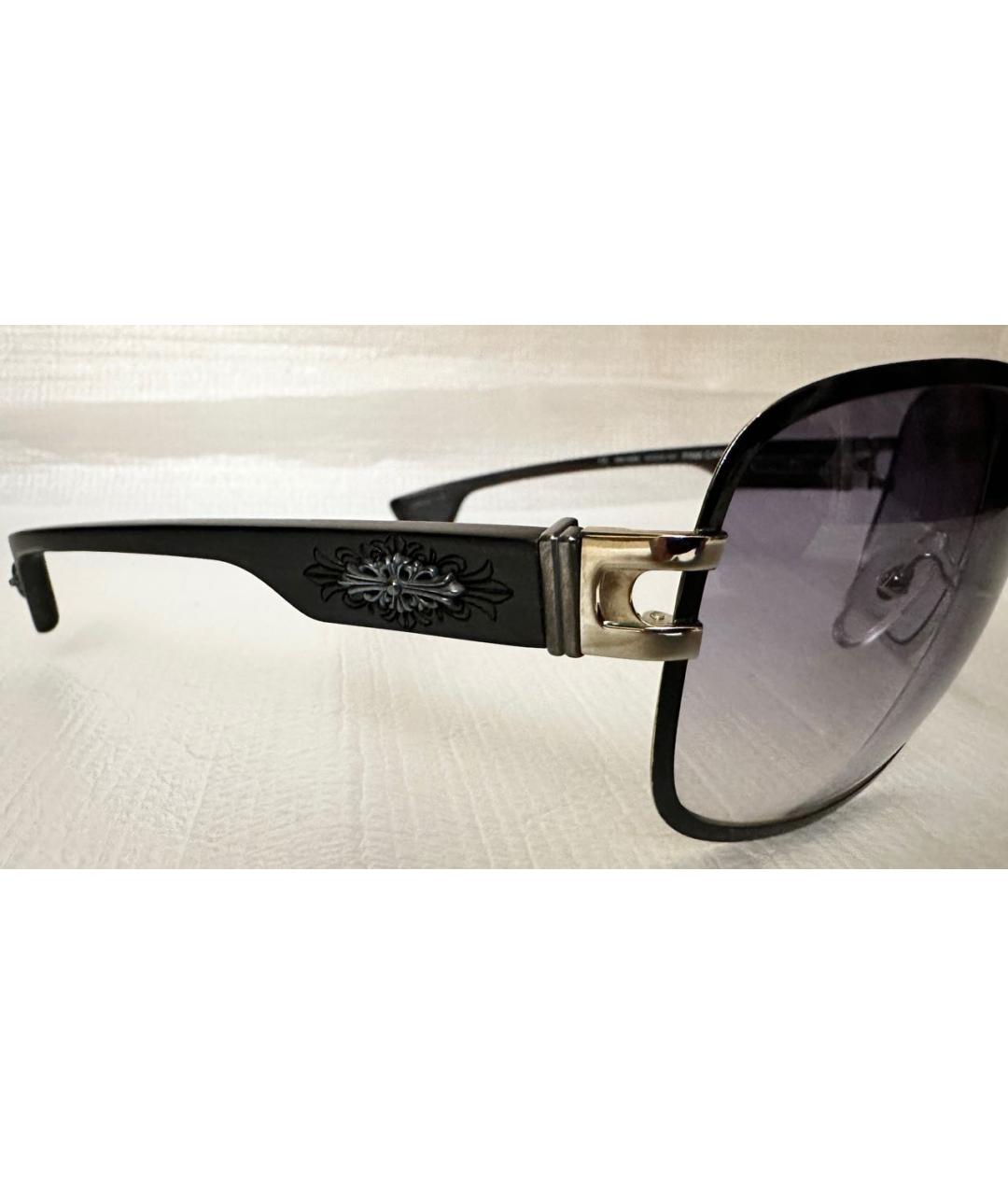CHROME HEARTS Черные металлические солнцезащитные очки, фото 2