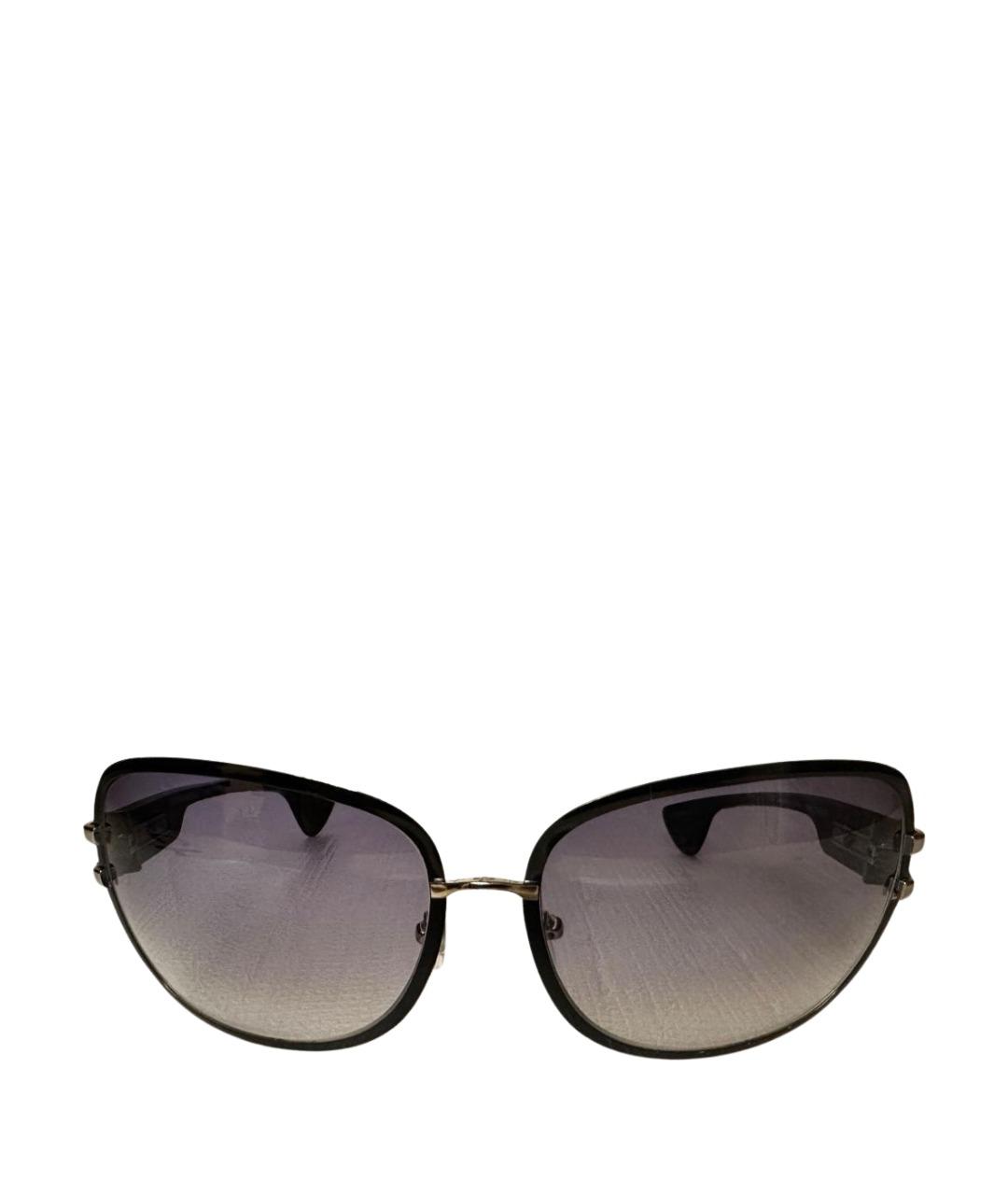 CHROME HEARTS Черные металлические солнцезащитные очки, фото 1