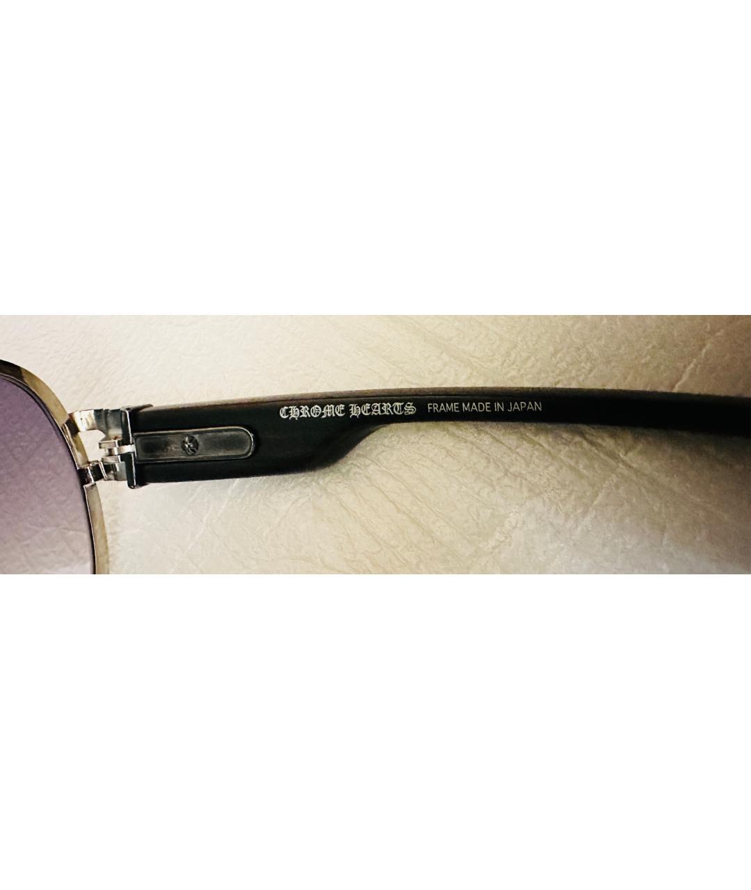 CHROME HEARTS Черные металлические солнцезащитные очки, фото 6