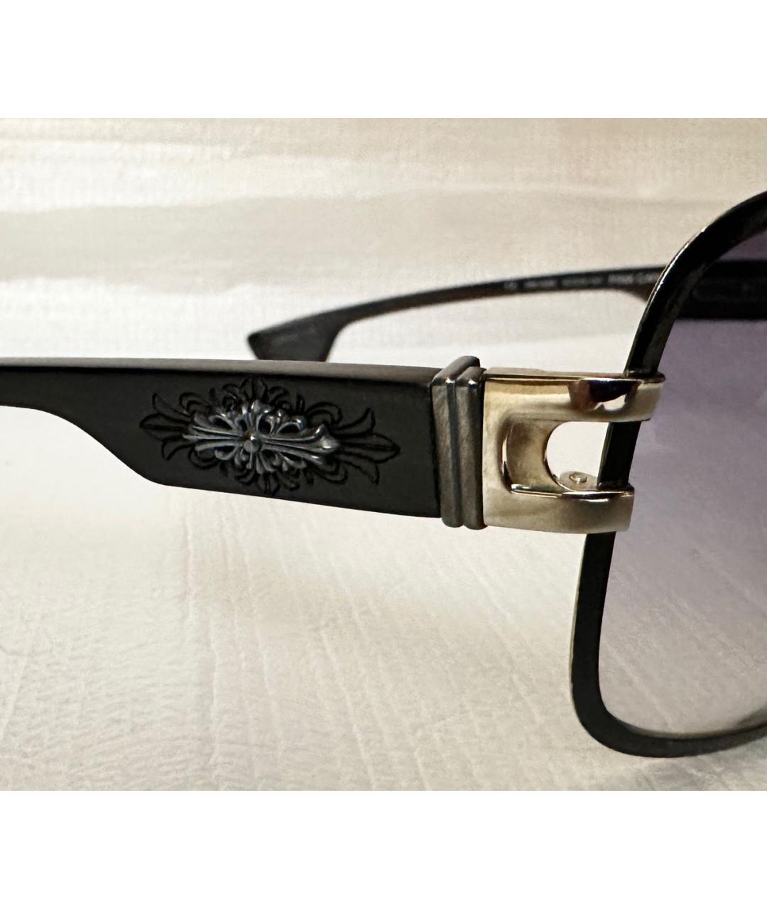CHROME HEARTS Черные металлические солнцезащитные очки, фото 3
