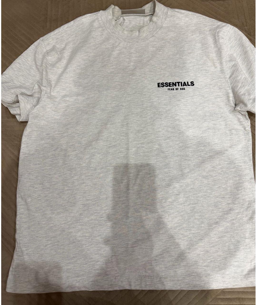 FEAR OF GOD ESSENTIALS Серая хлопковая футболка, фото 6