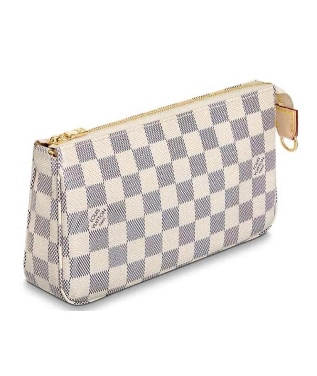 LOUIS VUITTON Белая кожаная сумка с короткими ручками, фото 5