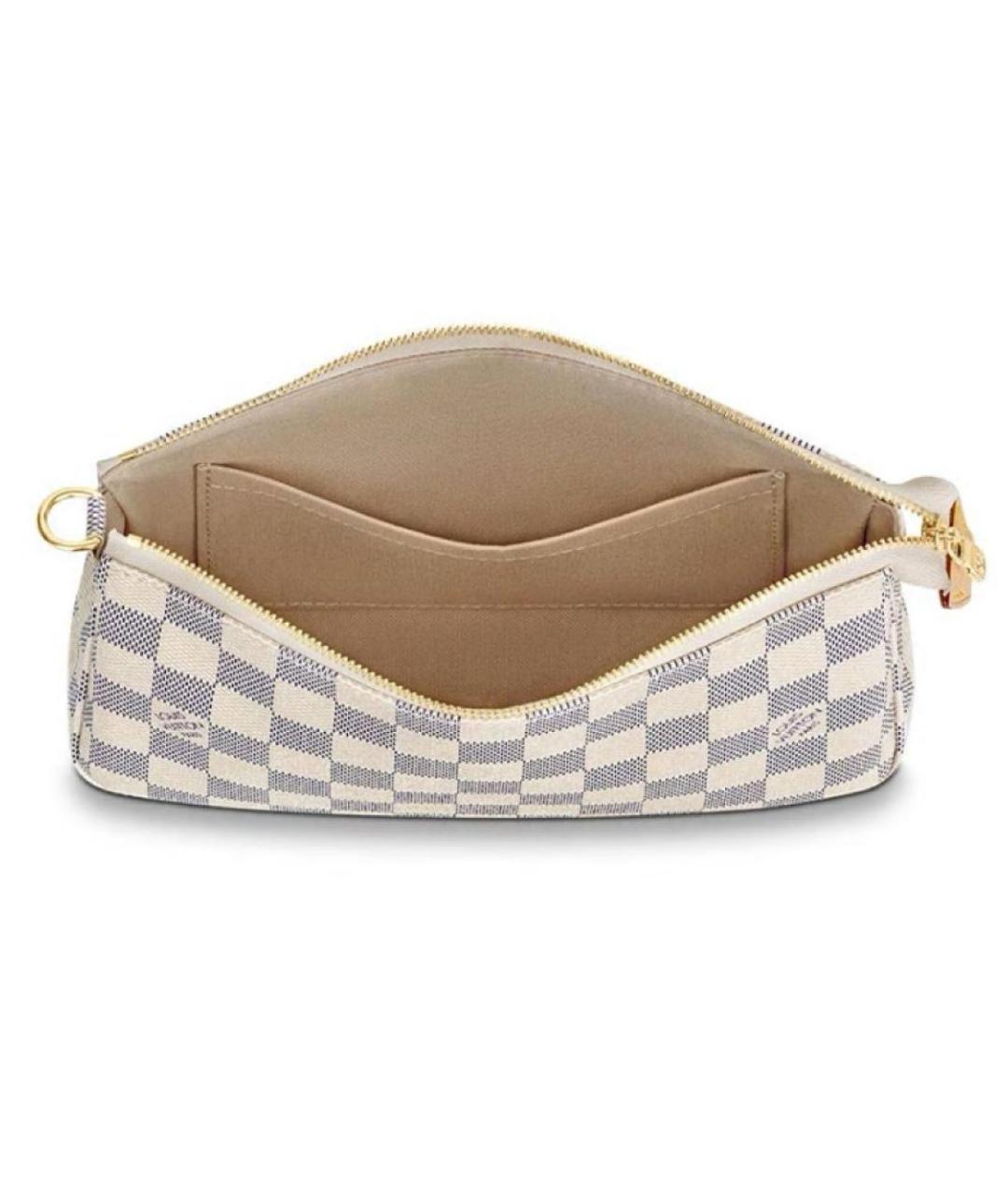 LOUIS VUITTON Белая кожаная сумка с короткими ручками, фото 6