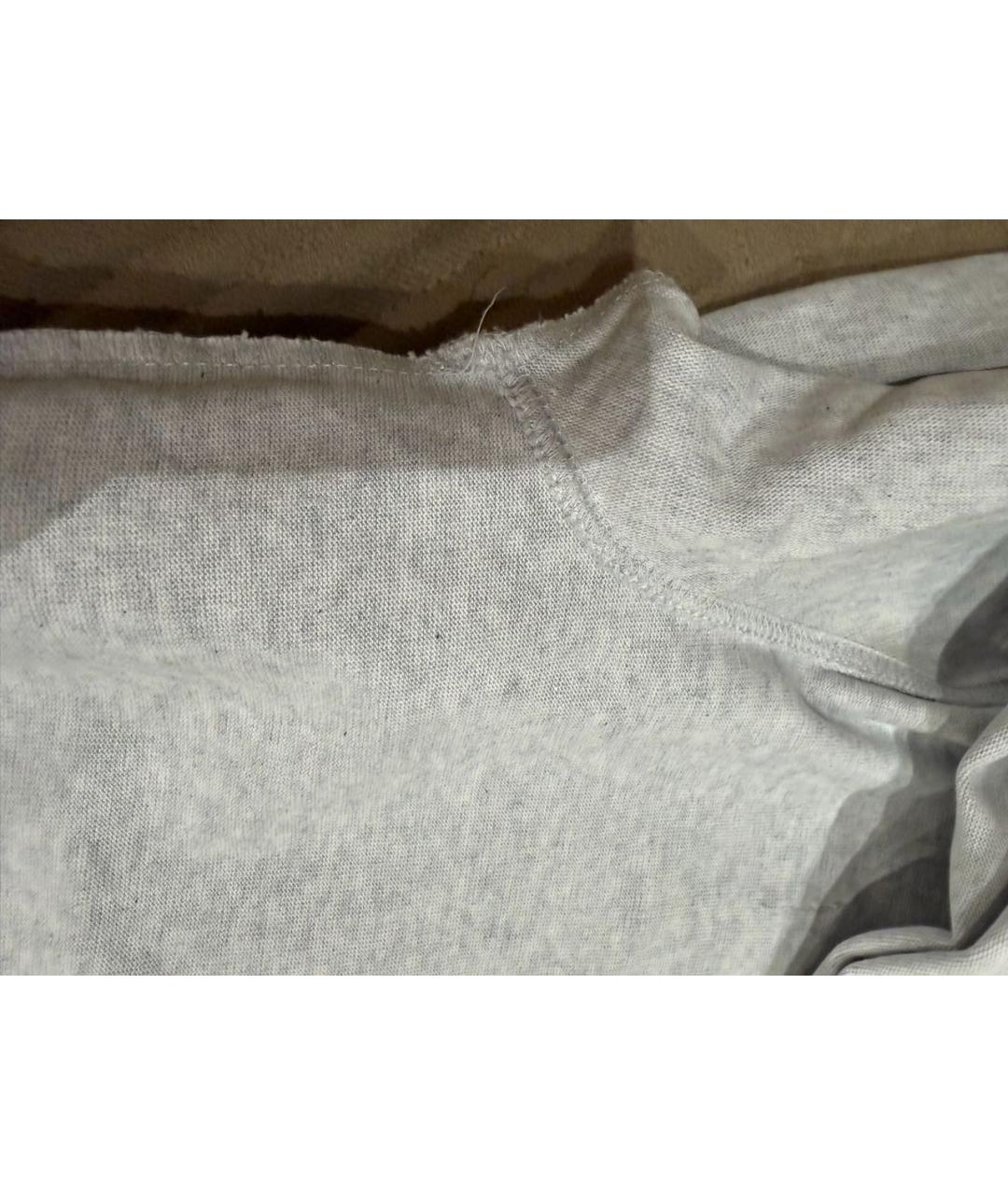 JACQUEMUS Серая хлопковая футболка, фото 4