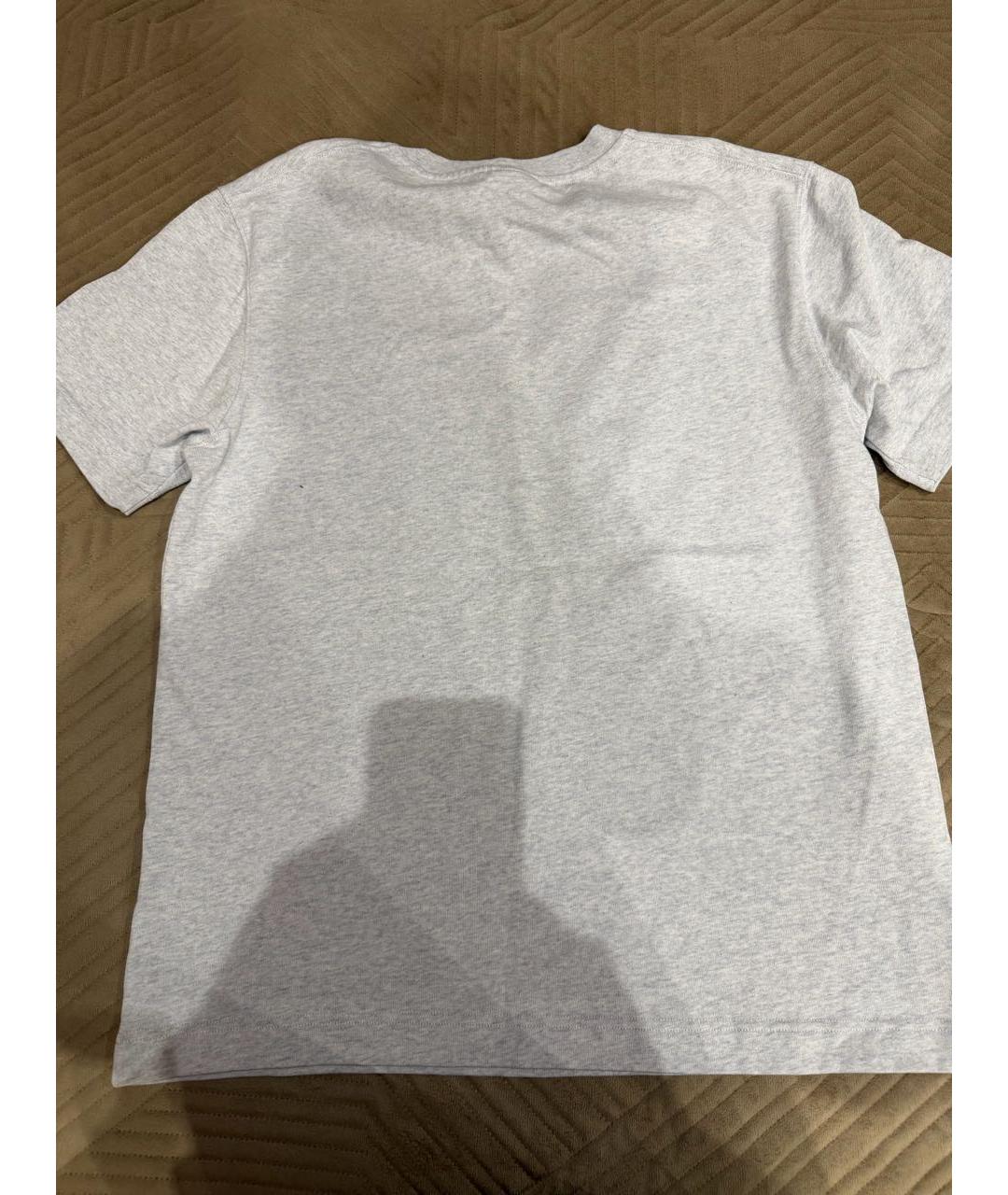 JACQUEMUS Серая хлопковая футболка, фото 2