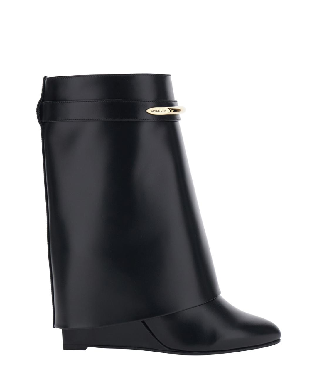 GIVENCHY Черные кожаные ботильоны, фото 1