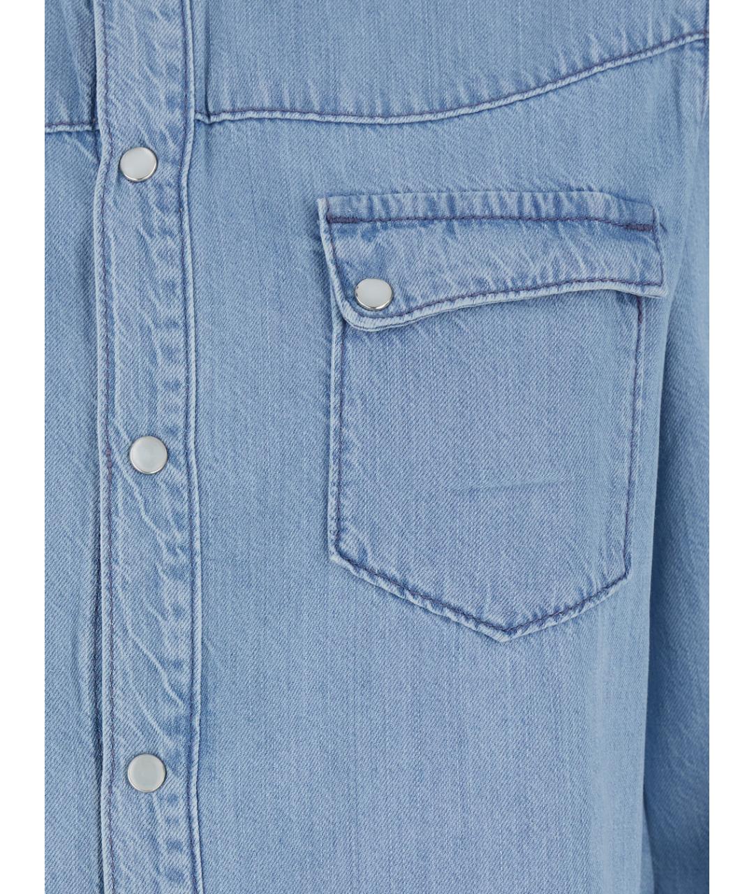 BA&SH Голубая хлопковая рубашка, фото 3