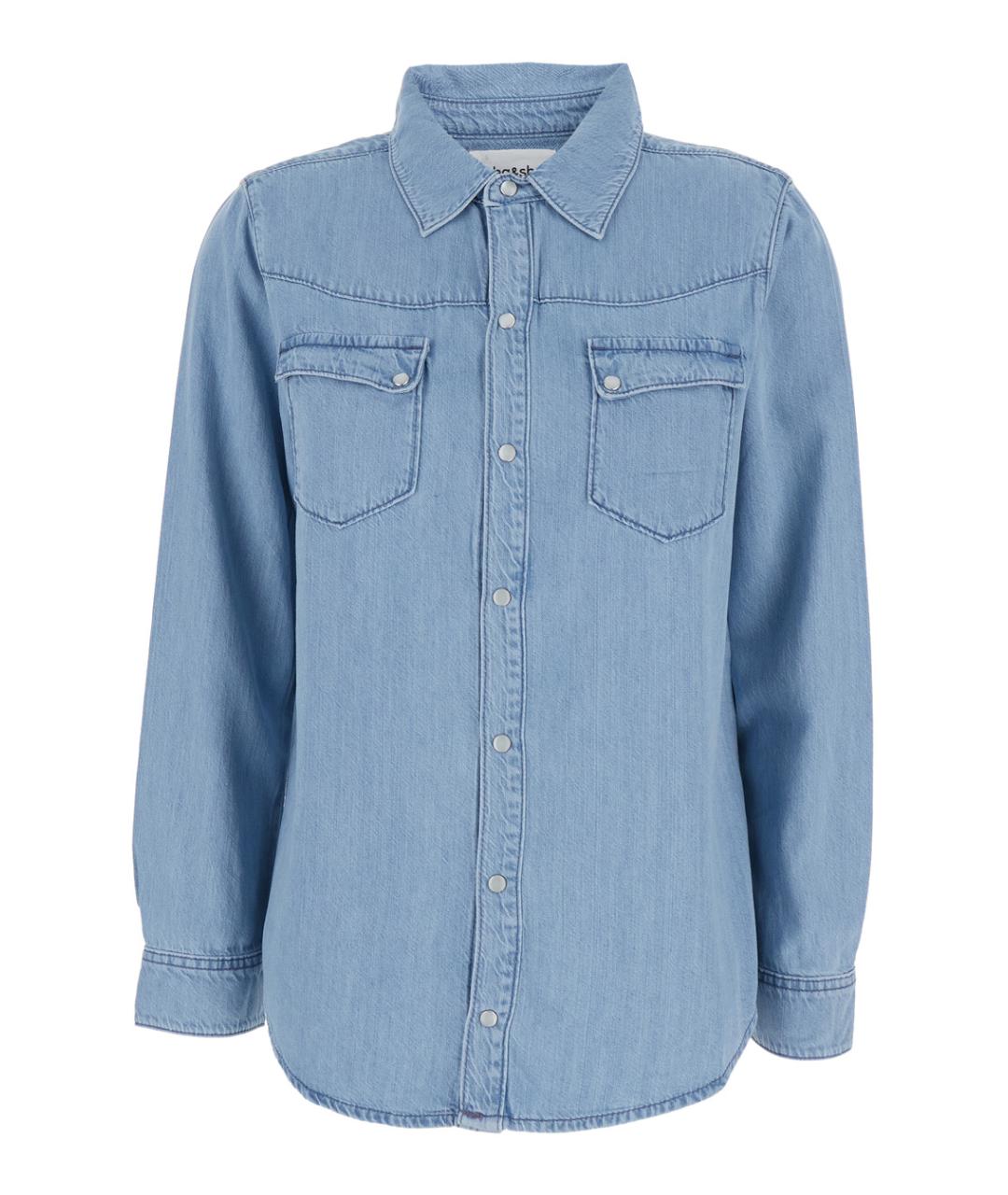 BA&SH Голубая хлопковая рубашка, фото 1