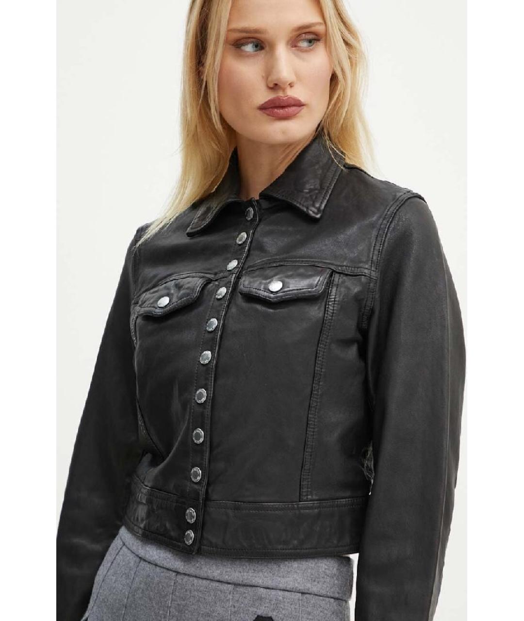 THE KOOPLES Черная кожаная куртка, фото 8