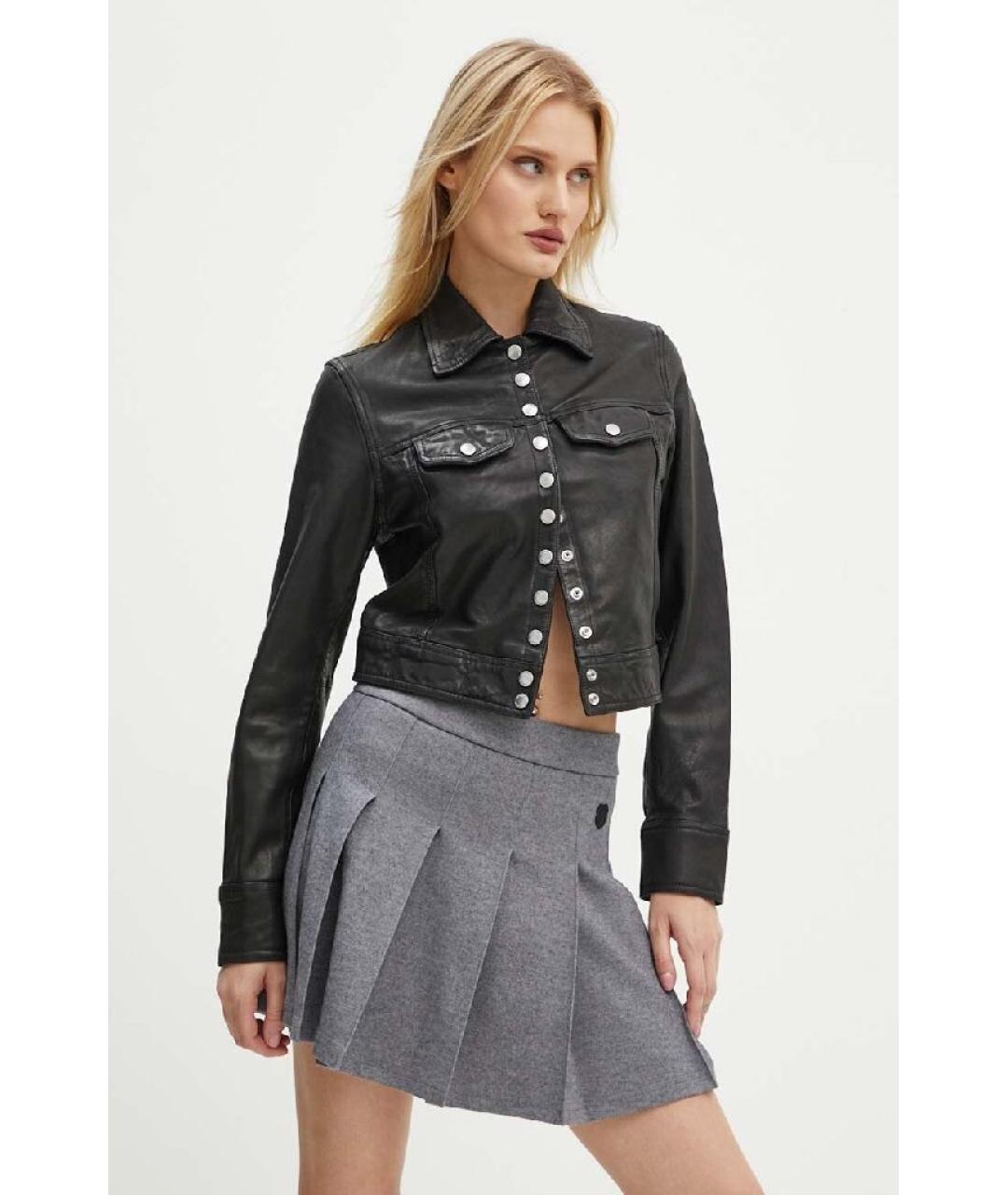 THE KOOPLES Черная кожаная куртка, фото 6