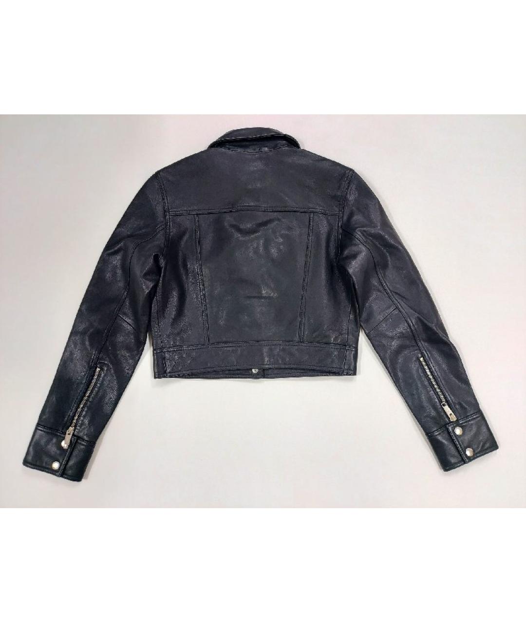THE KOOPLES Черная кожаная куртка, фото 2