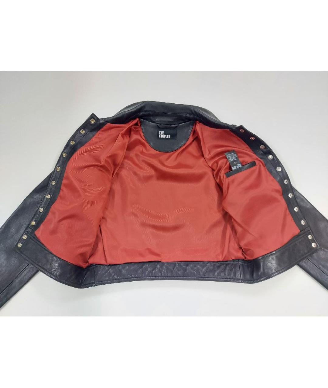 THE KOOPLES Черная кожаная куртка, фото 4