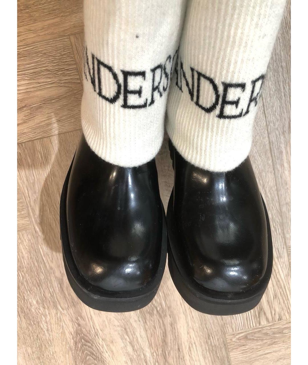 J.W.ANDERSON Черные кожаные сапоги, фото 4