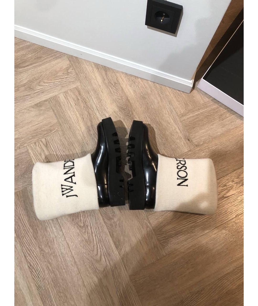 J.W.ANDERSON Черные кожаные сапоги, фото 8