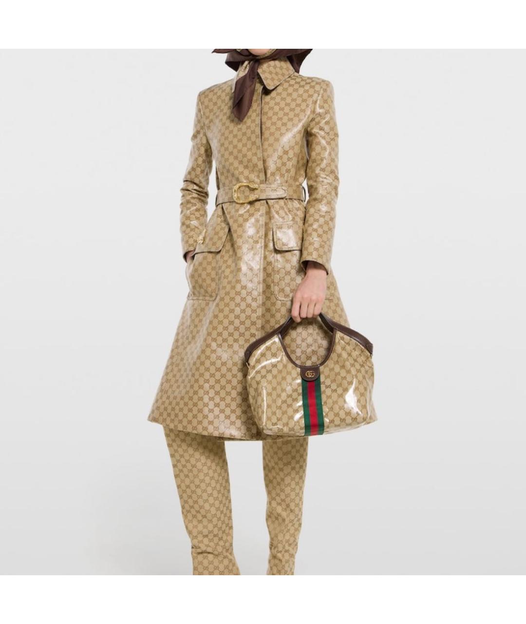 GUCCI Бежевая сумка тоут, фото 3