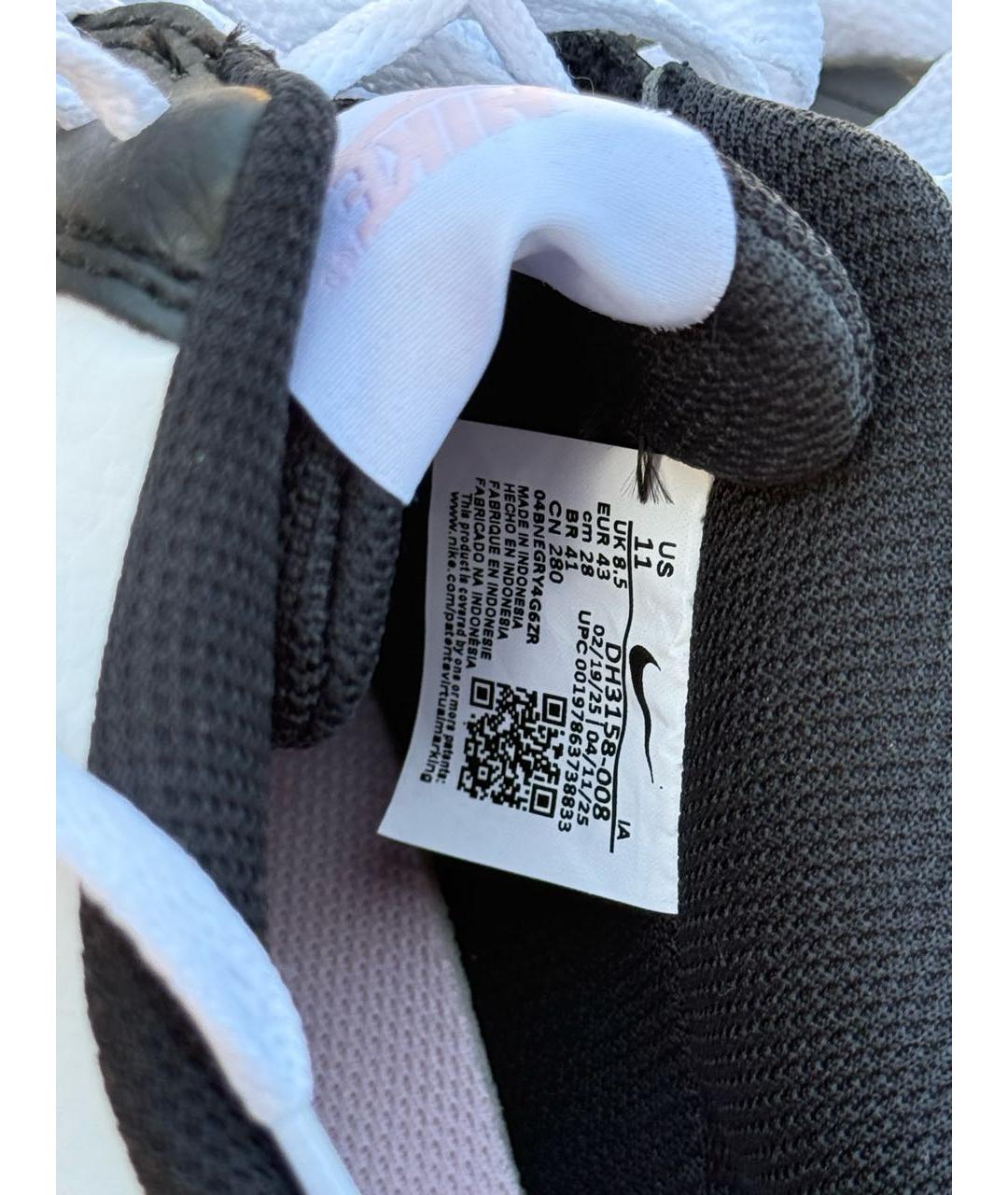 NIKE Черные кеды из искусственной кожи, фото 5