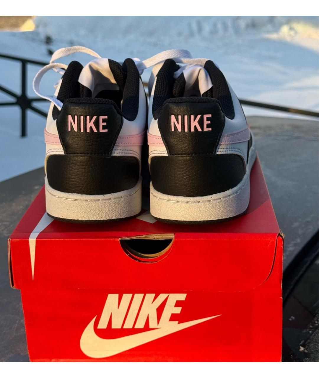 NIKE Черные кеды из искусственной кожи, фото 4