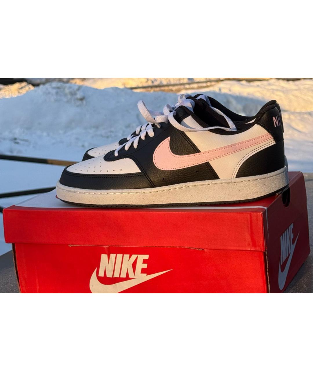 NIKE Черные кеды из искусственной кожи, фото 2