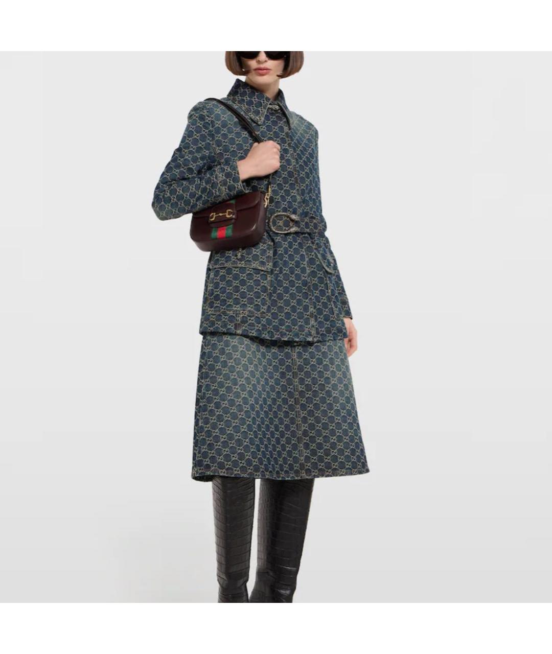 GUCCI Коричневая кожаная сумка через плечо, фото 3