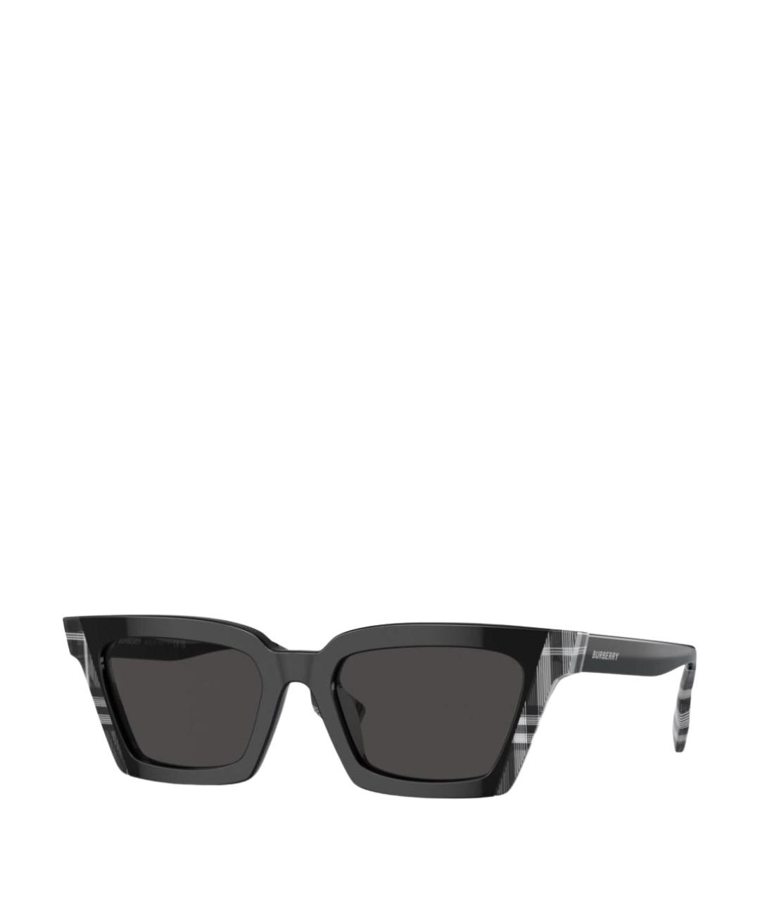 BURBERRY Черные пластиковые солнцезащитные очки, фото 1