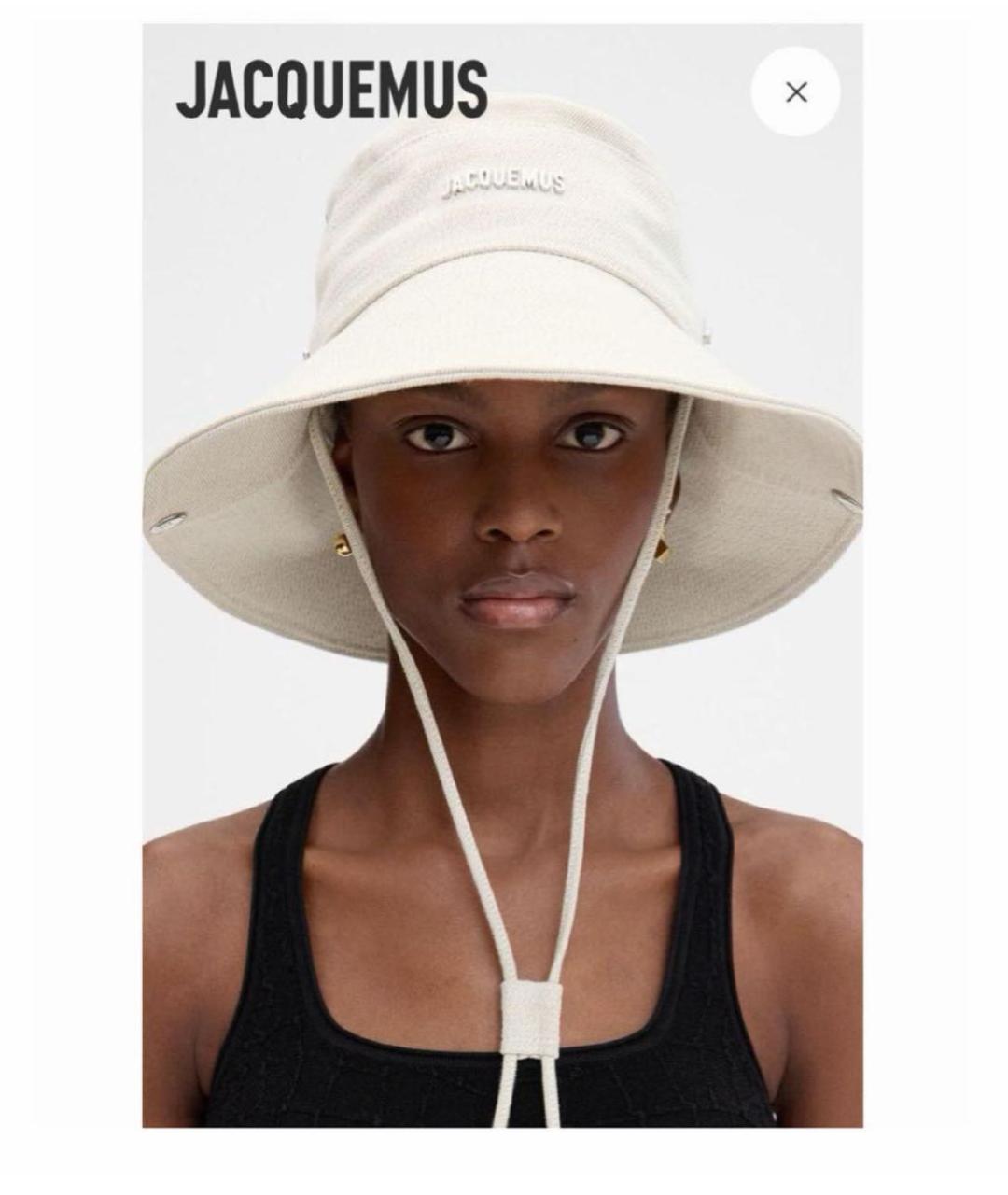 JACQUEMUS Бежевая хлопковая панама, фото 3