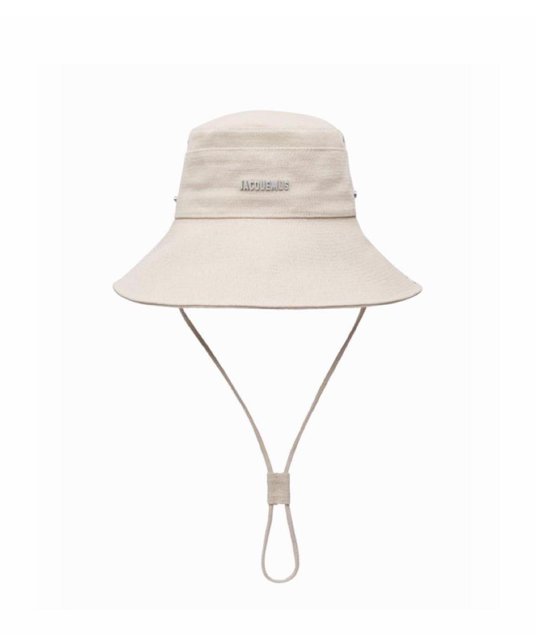 JACQUEMUS Бежевая хлопковая панама, фото 1