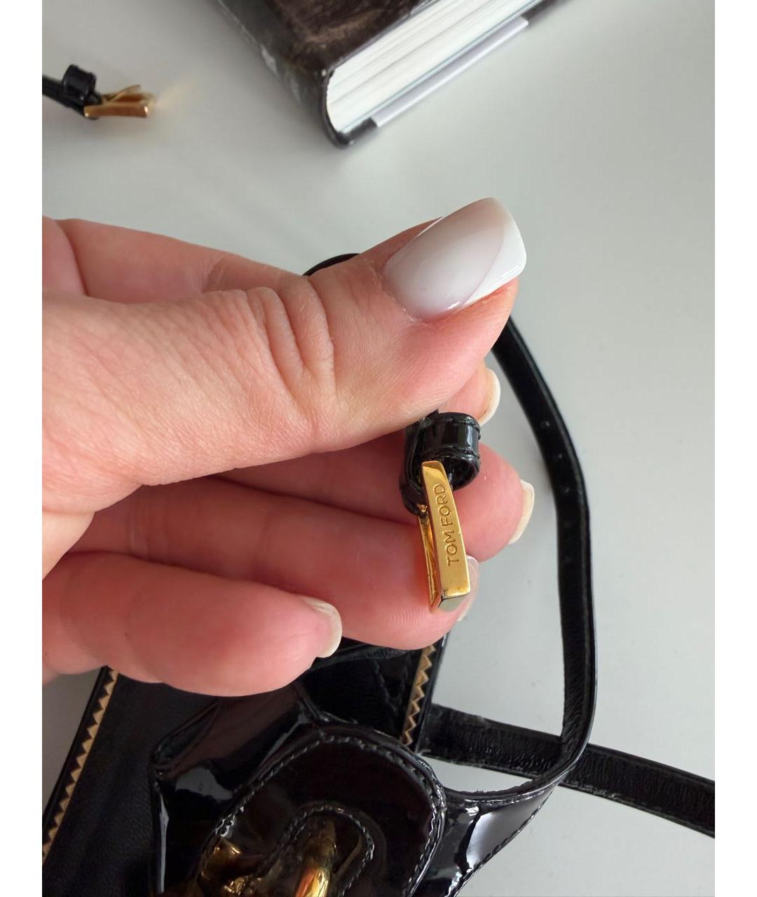 TOM FORD Черные сандалии из лакированной кожи, фото 5