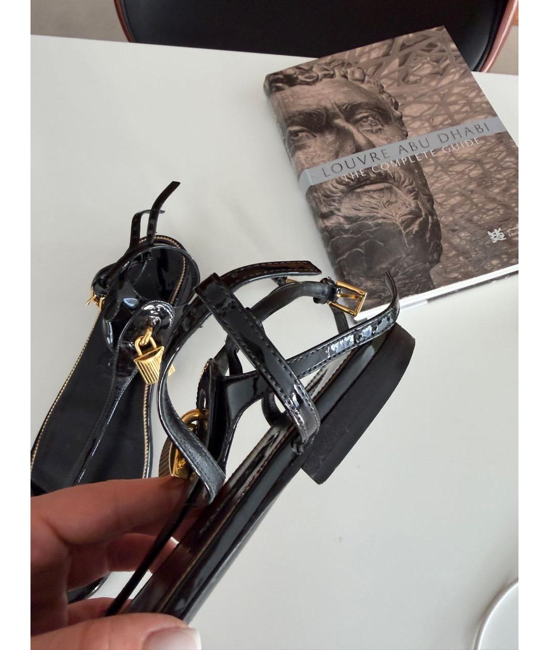 TOM FORD Черные сандалии из лакированной кожи, фото 7