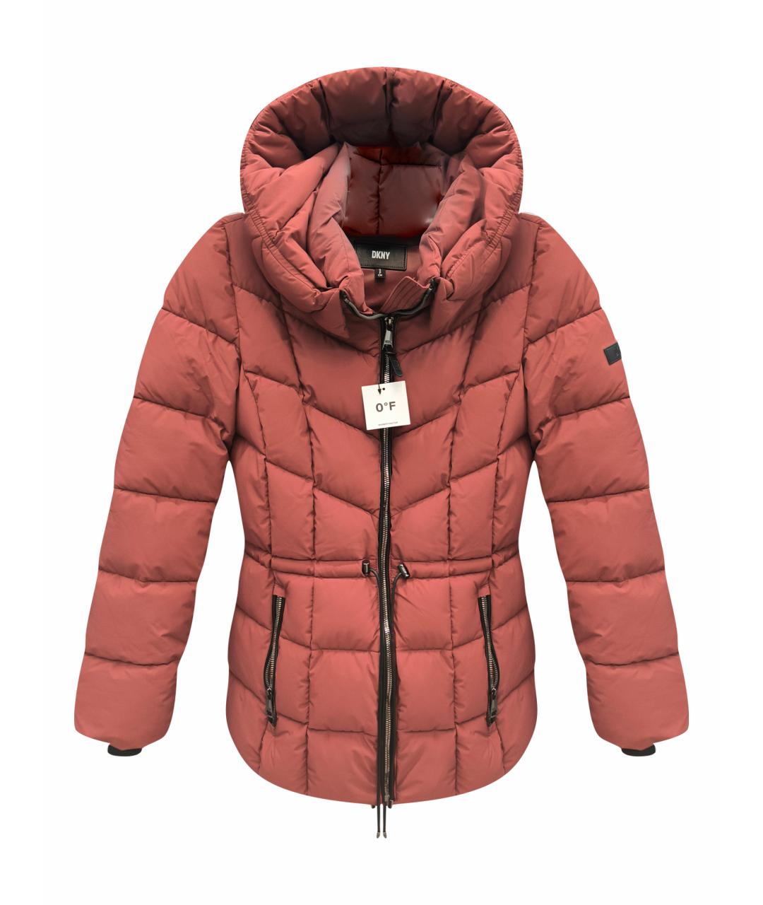 DKNY Красный полиэстеровый пуховик, фото 1
