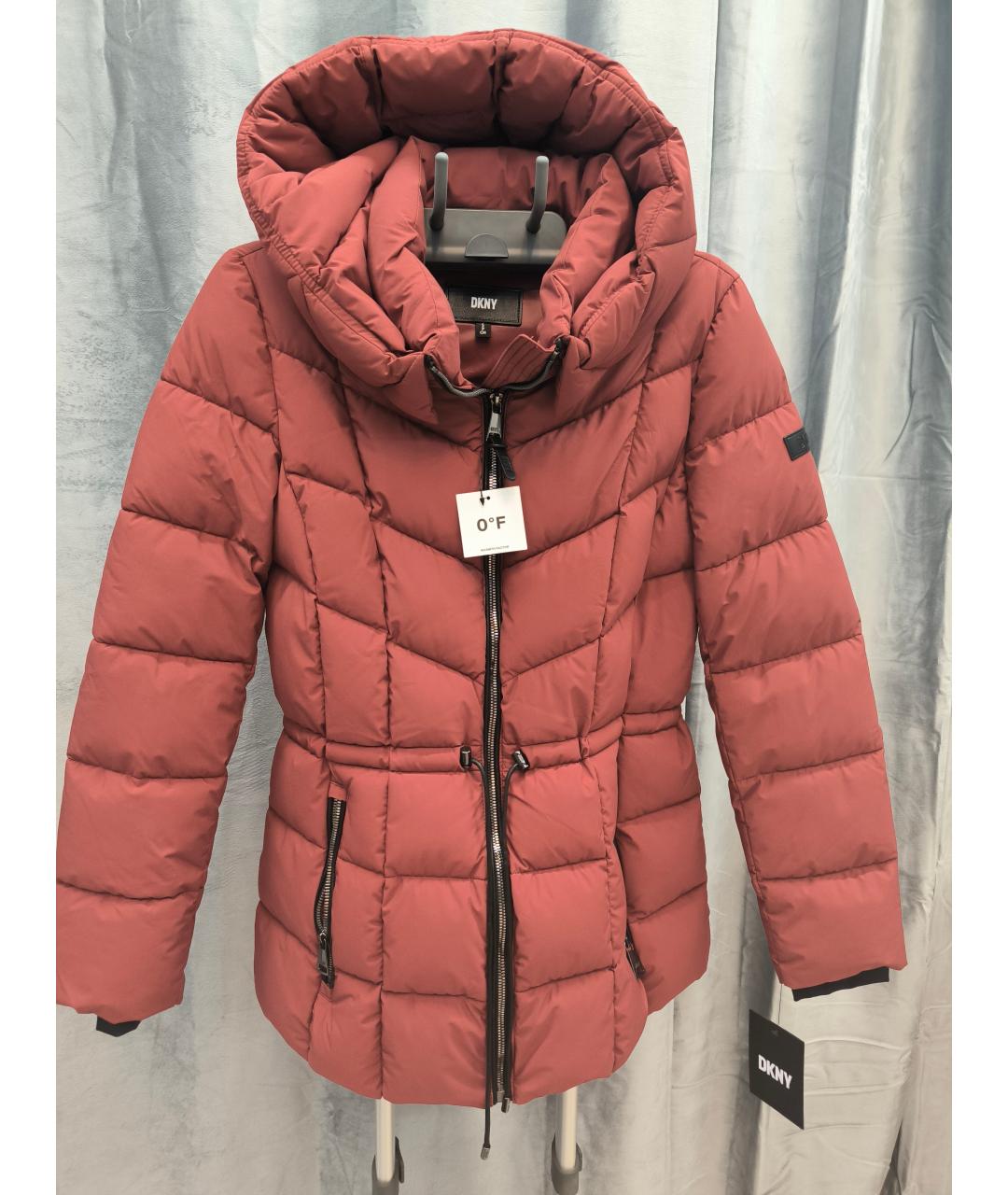 DKNY Красный полиэстеровый пуховик, фото 10