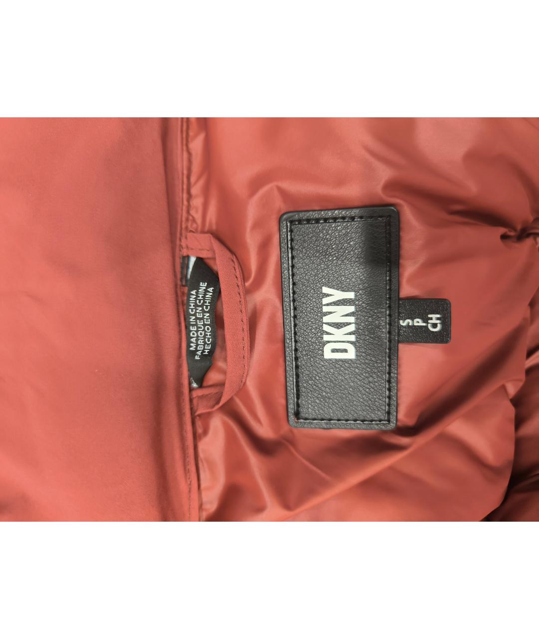 DKNY Красный полиэстеровый пуховик, фото 7