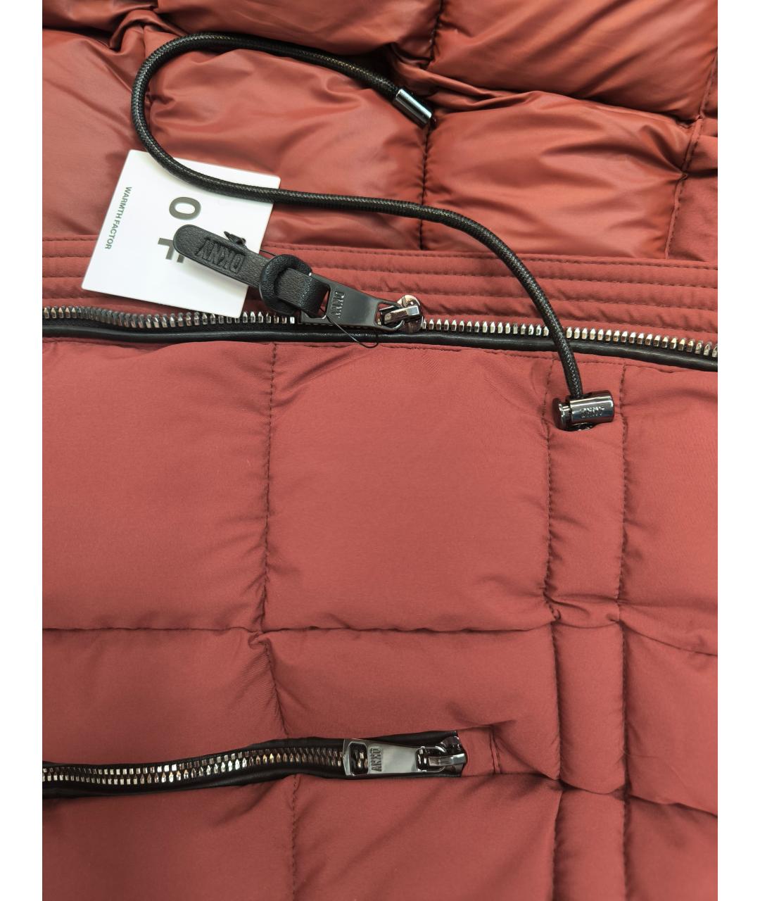 DKNY Красный полиэстеровый пуховик, фото 5