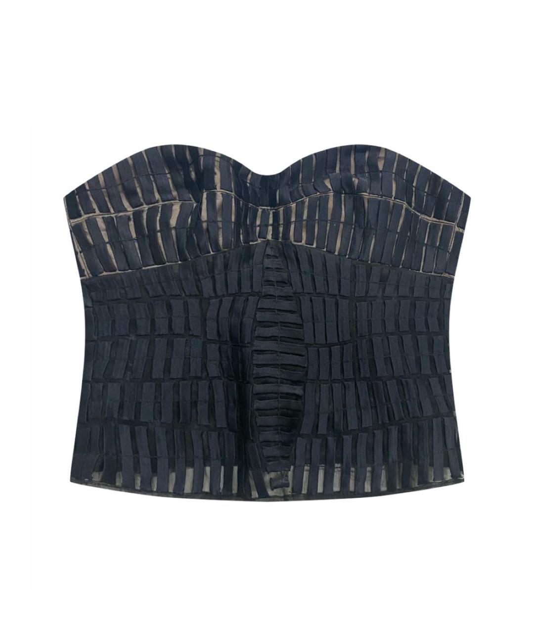 JOHN RICHMOND Черный шелковый корсет, фото 1