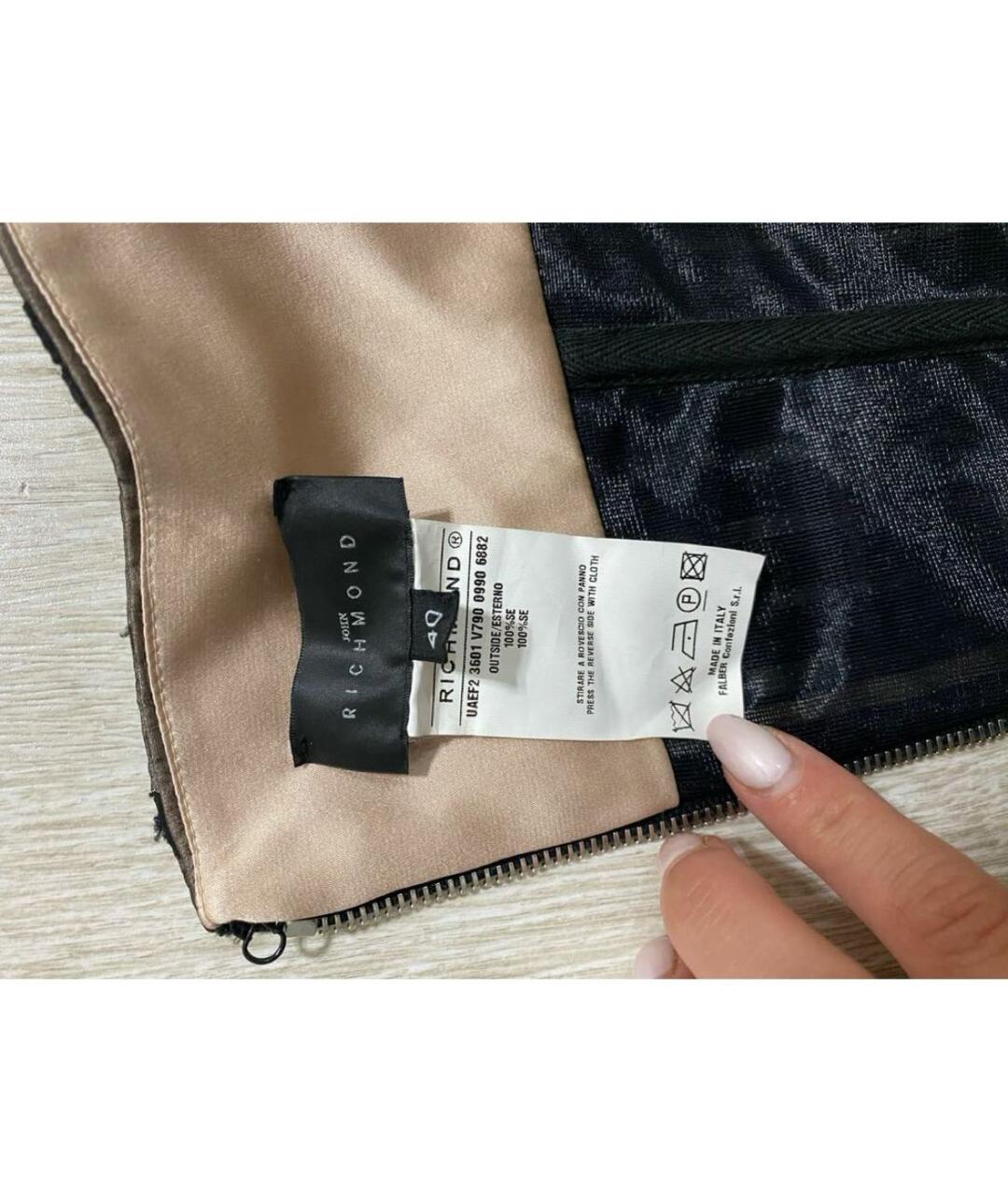 JOHN RICHMOND Черный шелковый корсет, фото 3