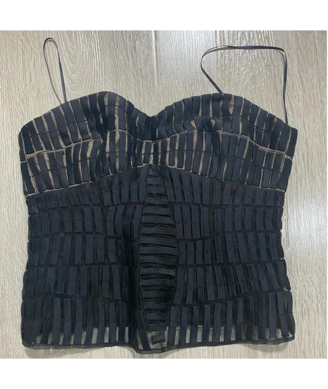 JOHN RICHMOND Черный шелковый корсет, фото 4