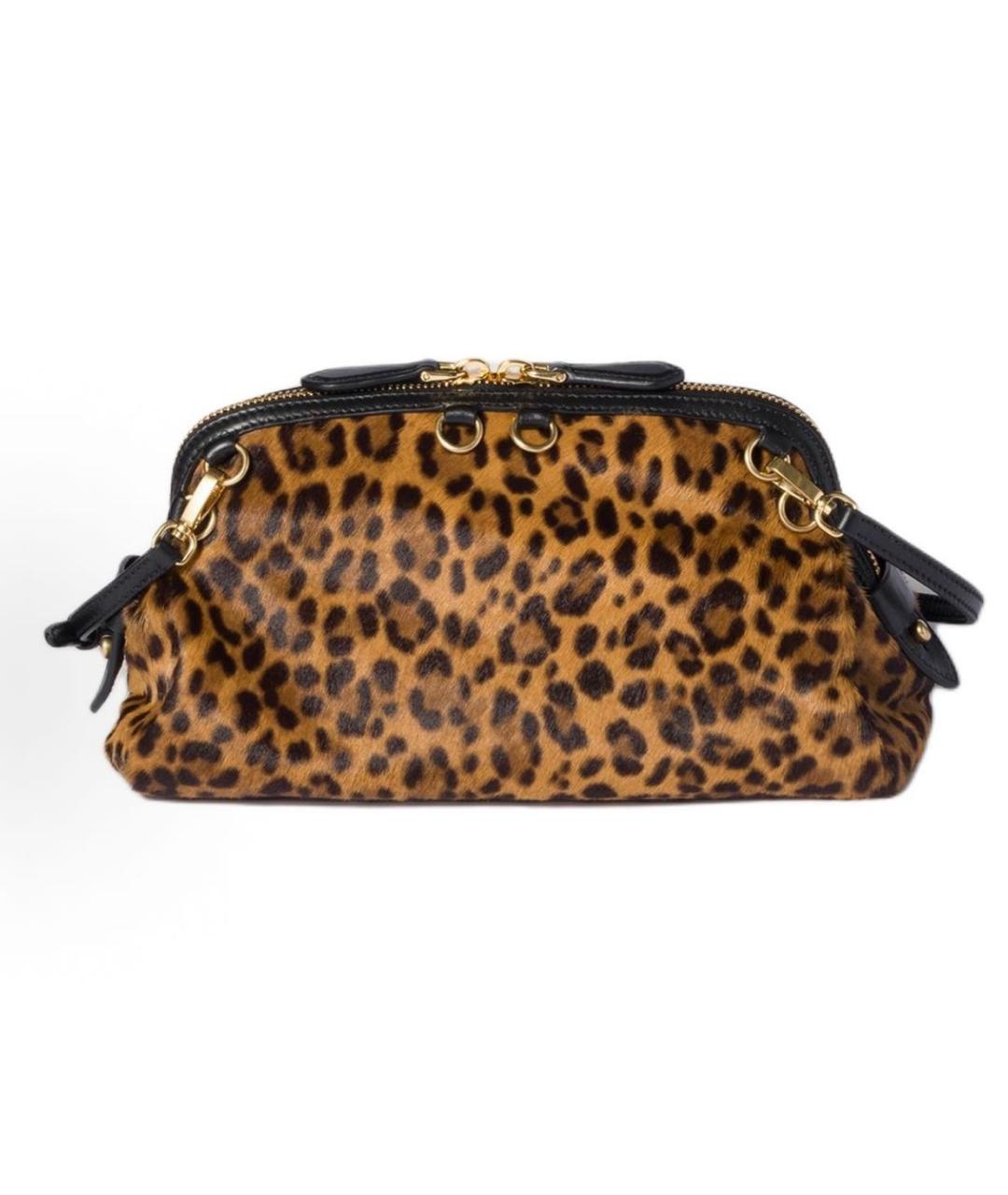 MIU MIU Коричневая кожаная сумка через плечо, фото 3