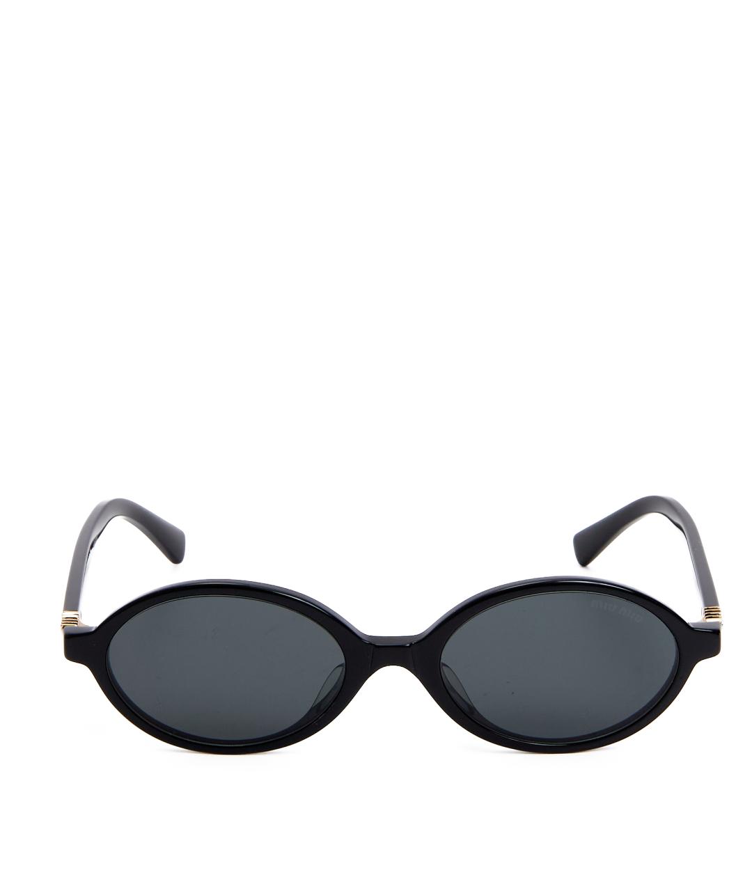 MIU MIU Черные пластиковые солнцезащитные очки, фото 1