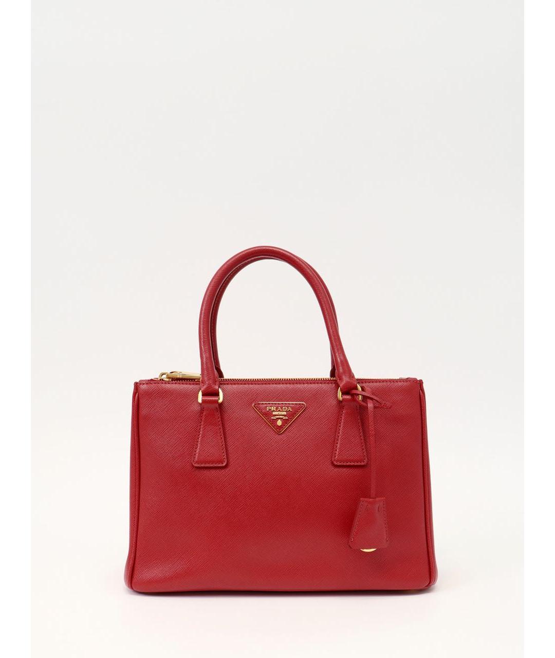 PRADA Красная кожаная сумка с короткими ручками, фото 2