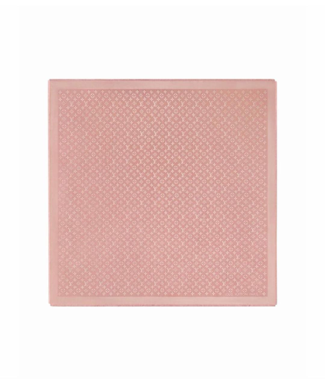 LOUIS VUITTON Розовый кашемировый платок, фото 1
