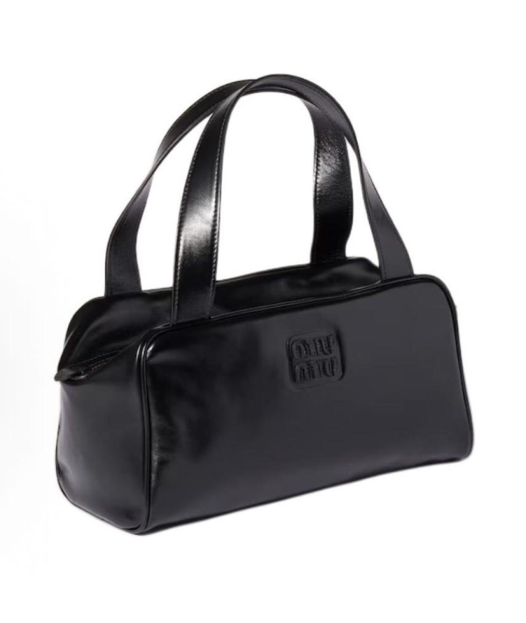 MIU MIU Черная кожаная сумка через плечо, фото 2