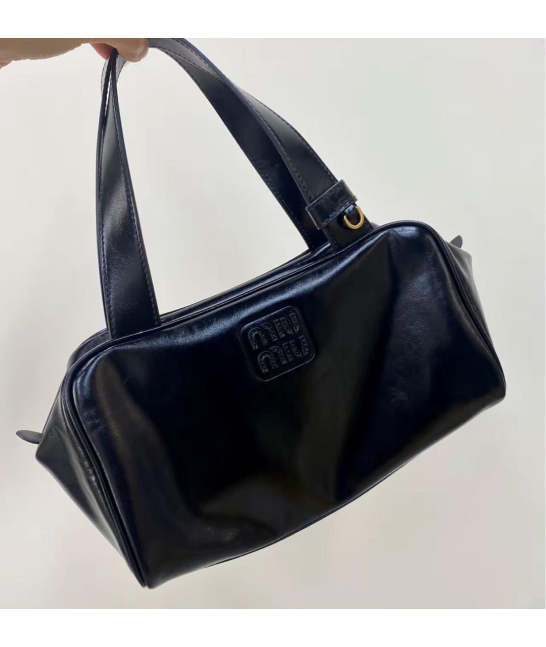 MIU MIU Черная кожаная сумка через плечо, фото 7