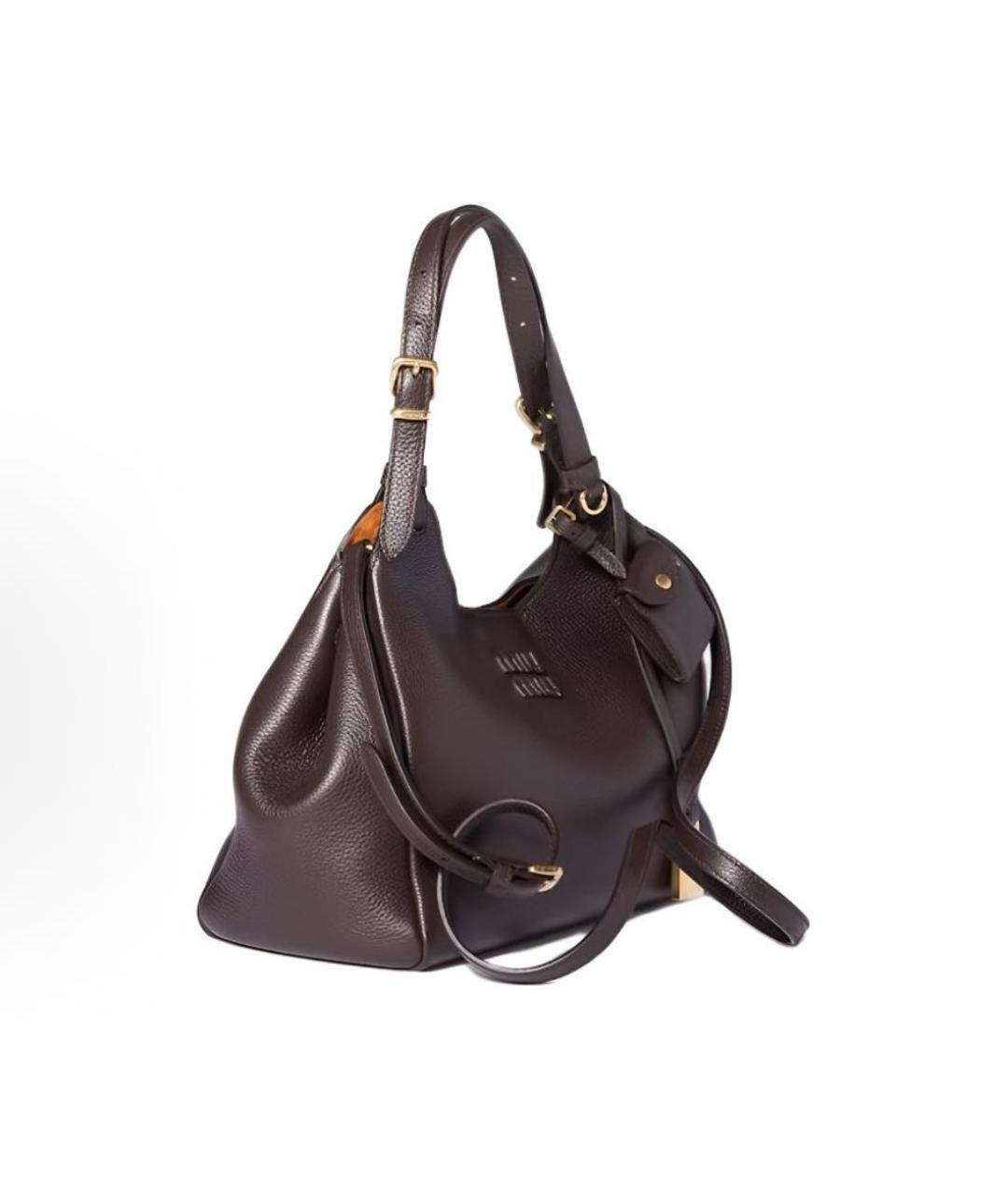 MIU MIU Коричневая кожаная сумка тоут, фото 2