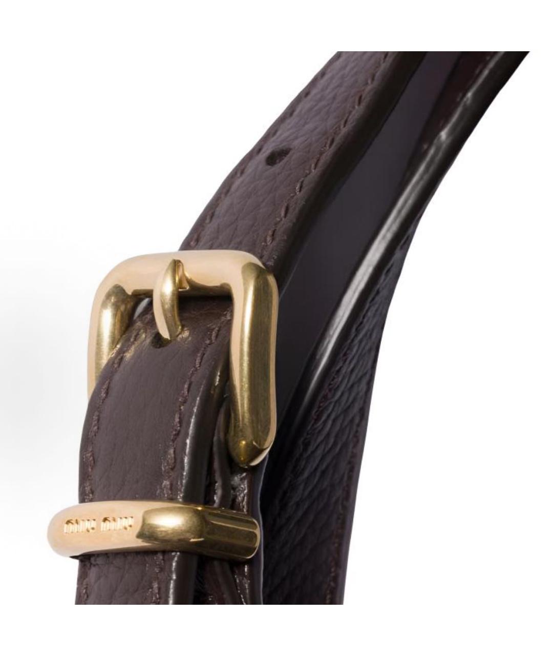 MIU MIU Коричневая кожаная сумка тоут, фото 5