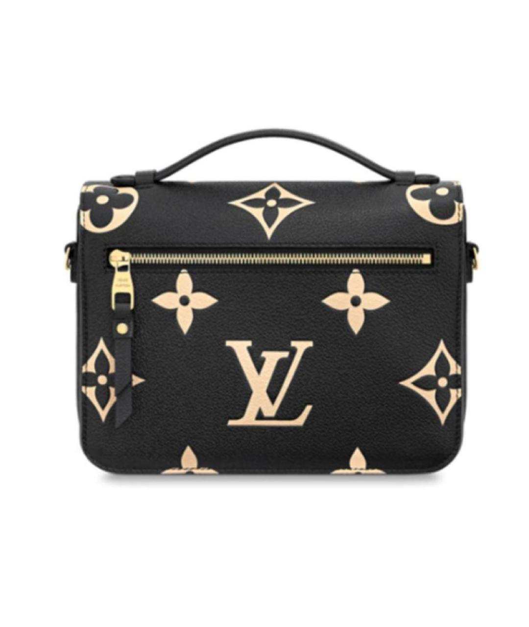 LOUIS VUITTON Черная кожаная сумка через плечо, фото 5