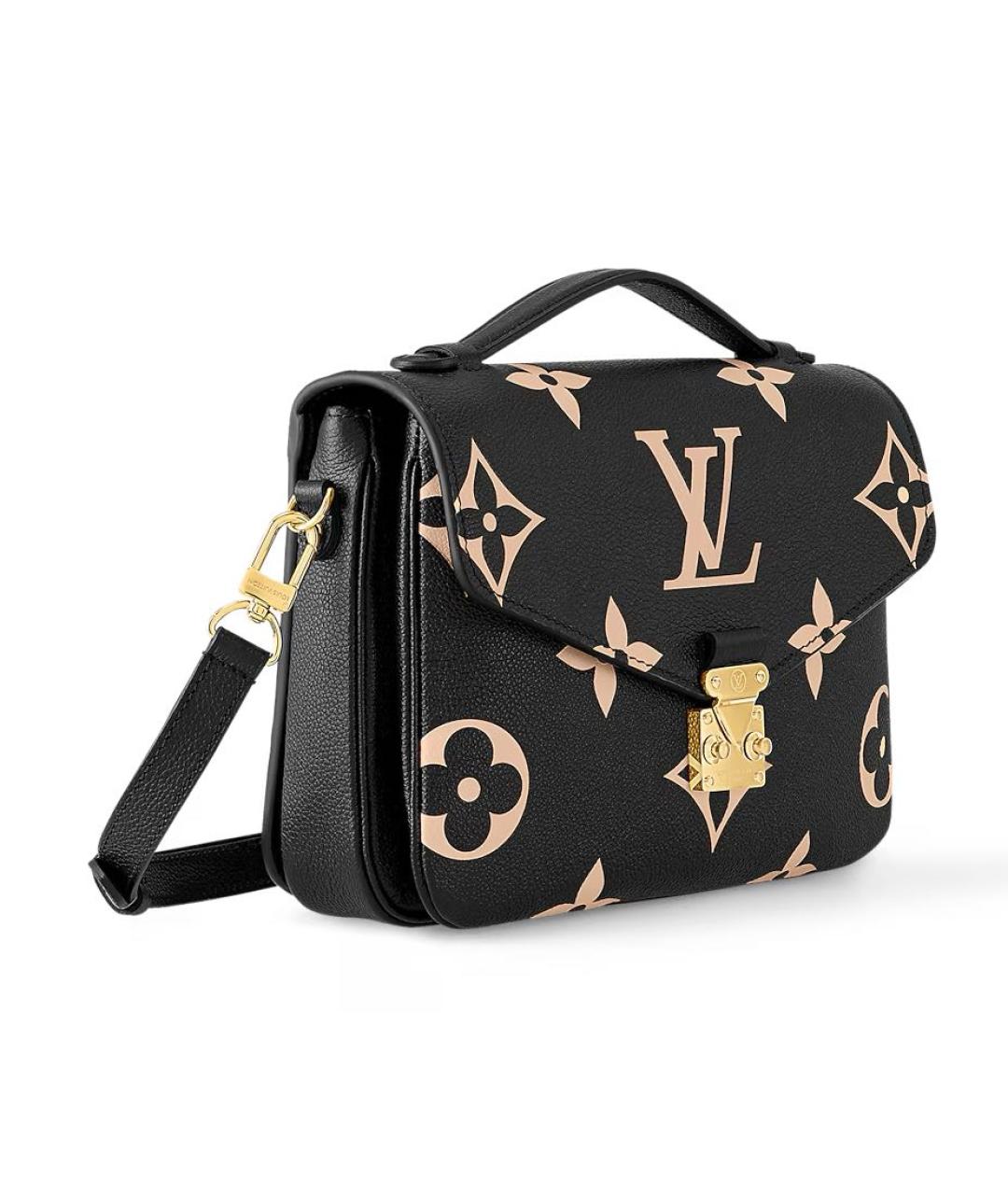 LOUIS VUITTON Черная кожаная сумка через плечо, фото 2