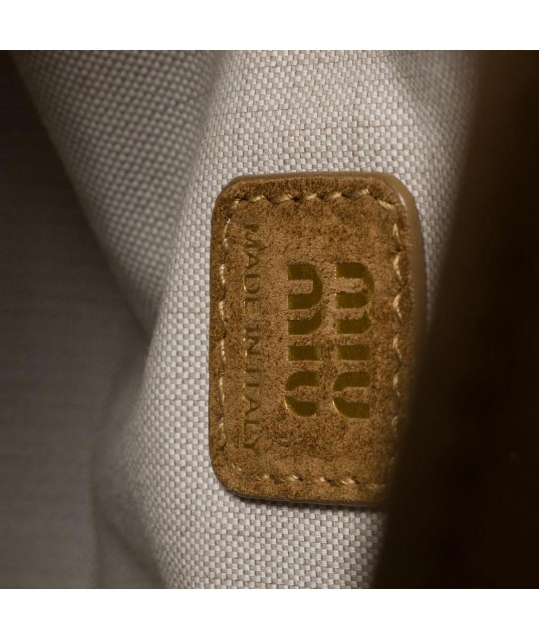 MIU MIU Коричневая замшевая сумка через плечо, фото 5